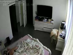 To witness a lovely wife masturbating, someone places a covert camera in the bedroom.